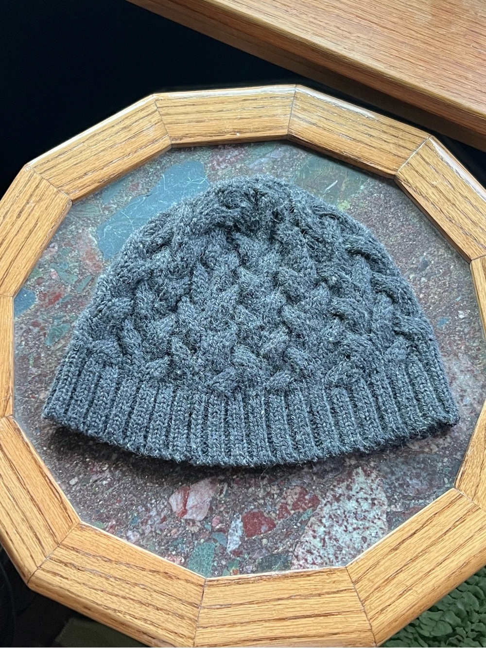 Merino Wool Gray Knit Winter Hat